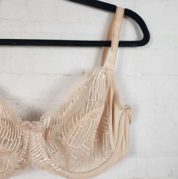 Wacoal La Femme Full Figure Underwire Semi Sheer Bra in Naturally Nude US 38D - Picture 5 of 14